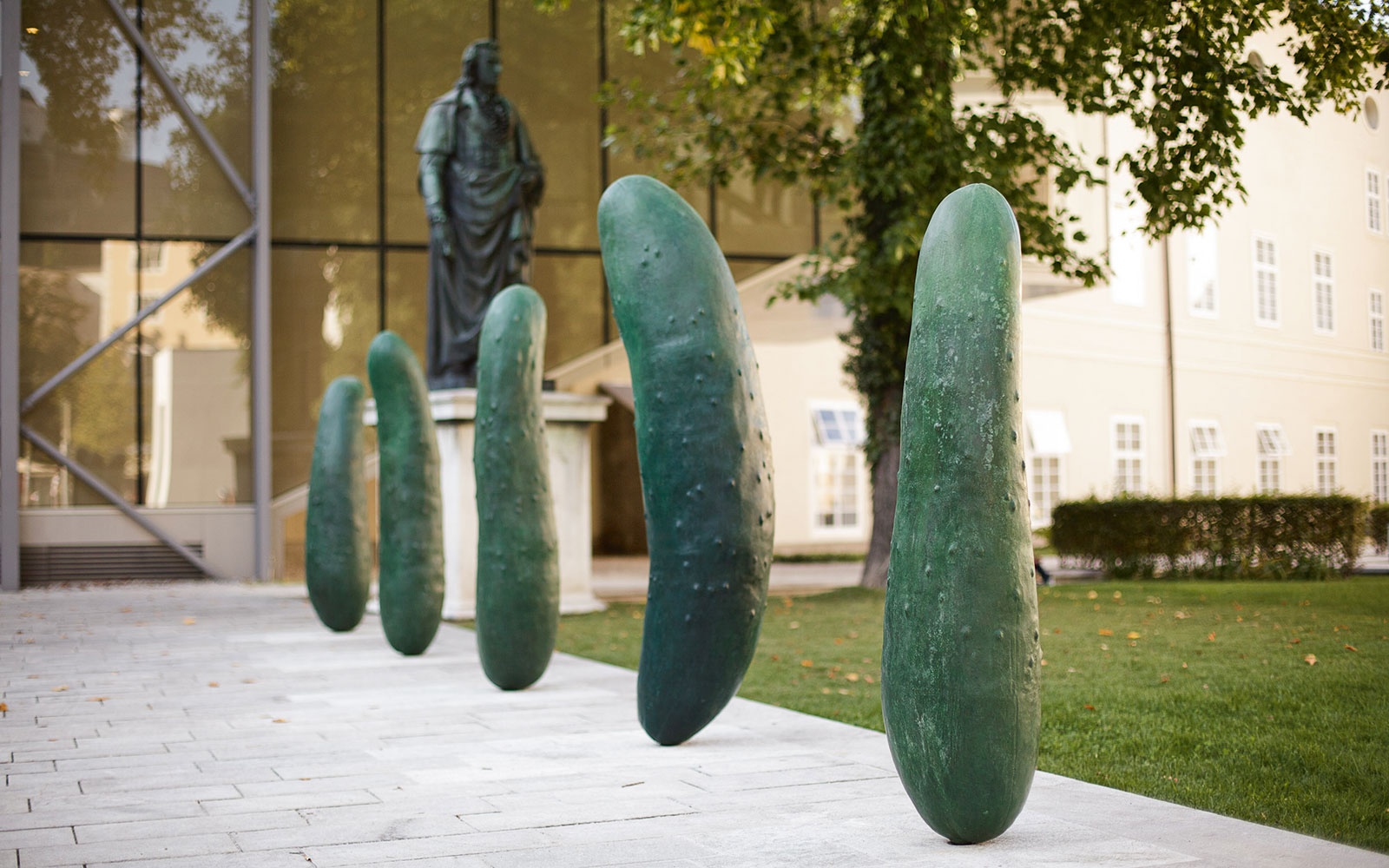Art in public space, cucumbers by Erwin Wurm