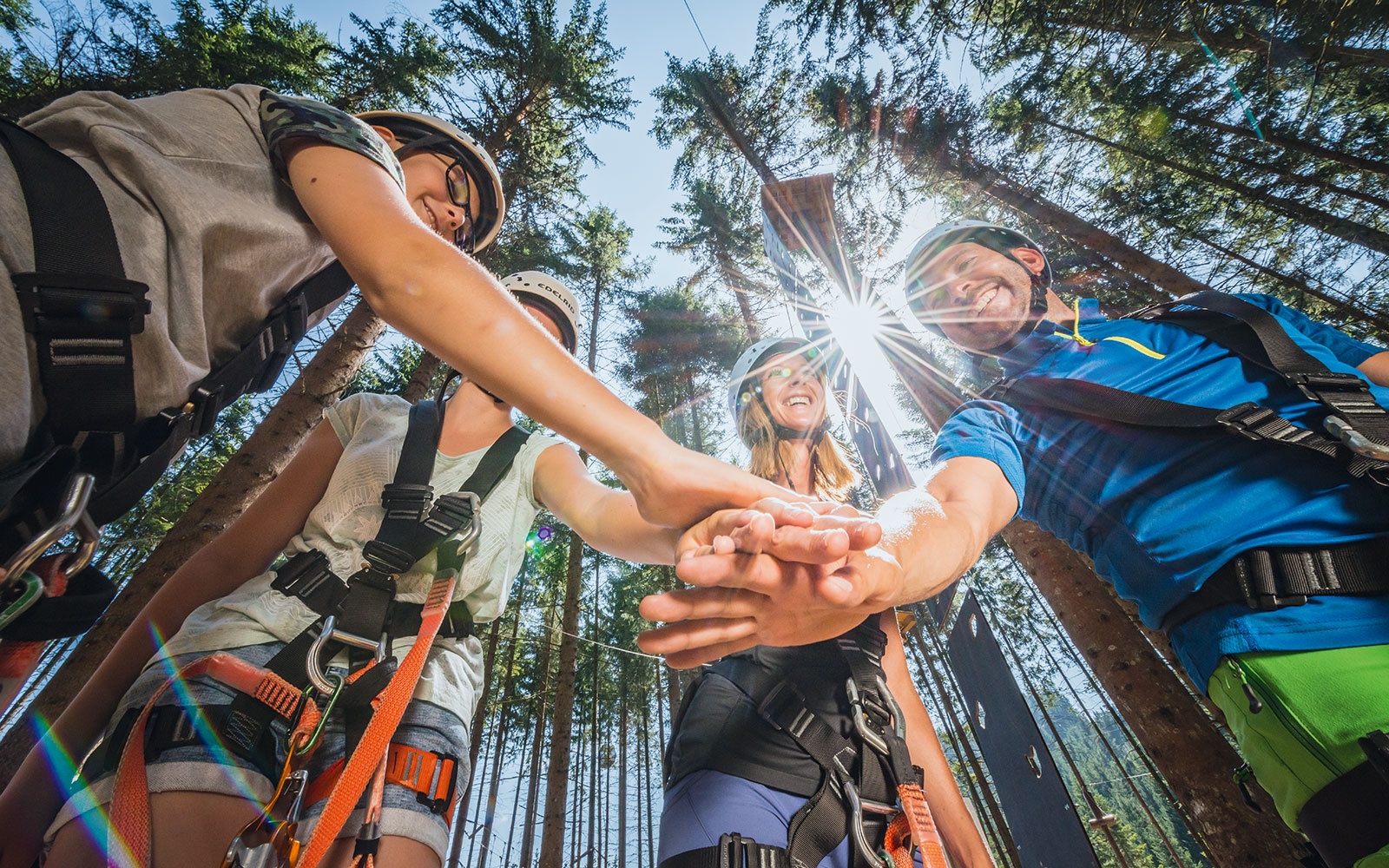 Eins, zwei, drei und los geht es mit dem Flying Fox