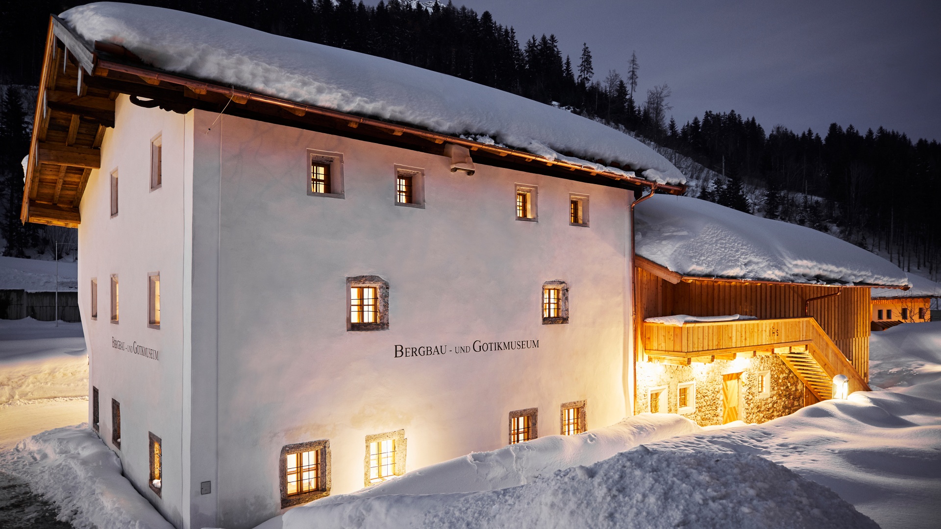 Mining and Gothic Museum Leogang in winter