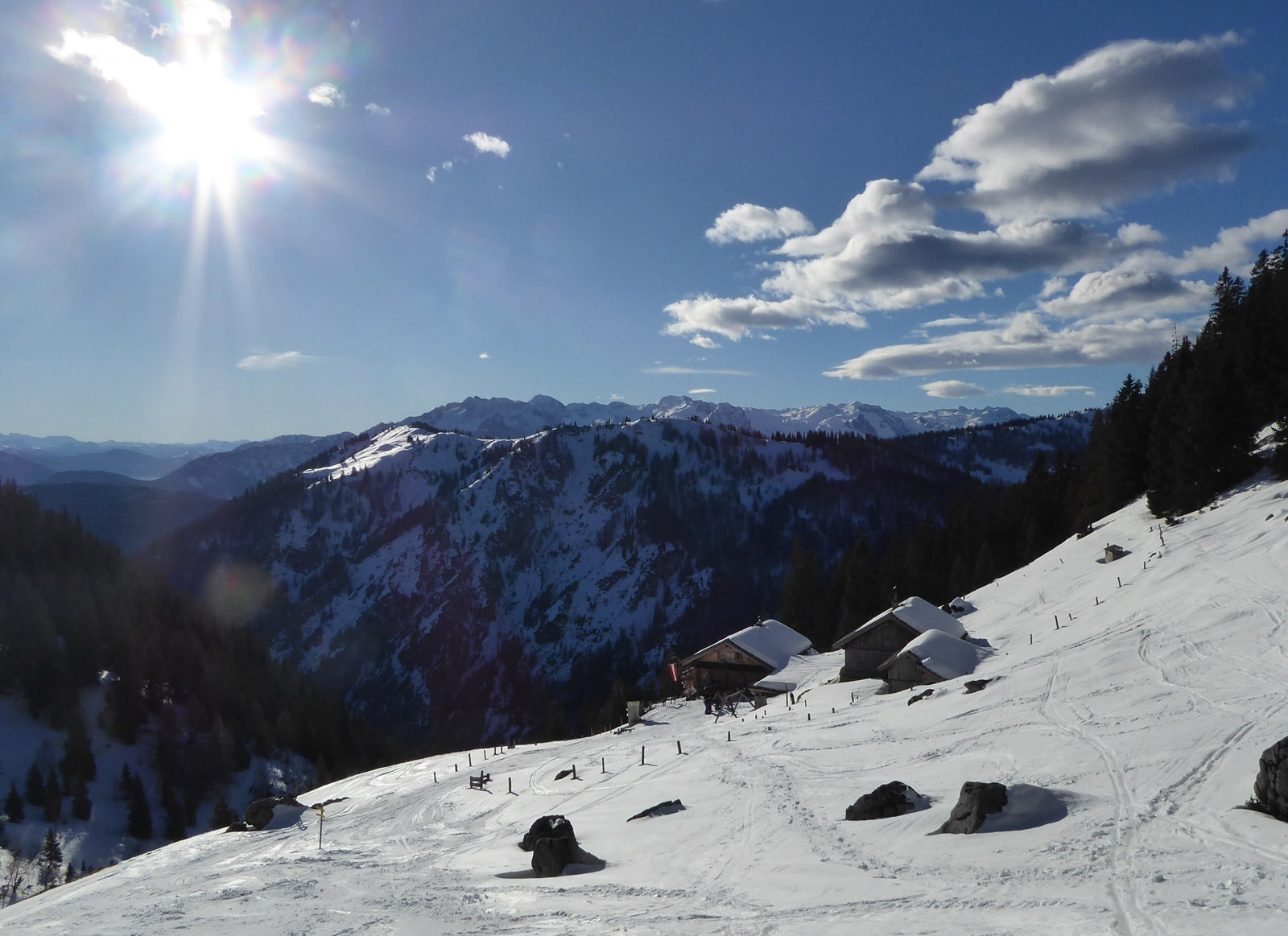 The Angerkaralm (1423 m), which is occasionally open in winter.