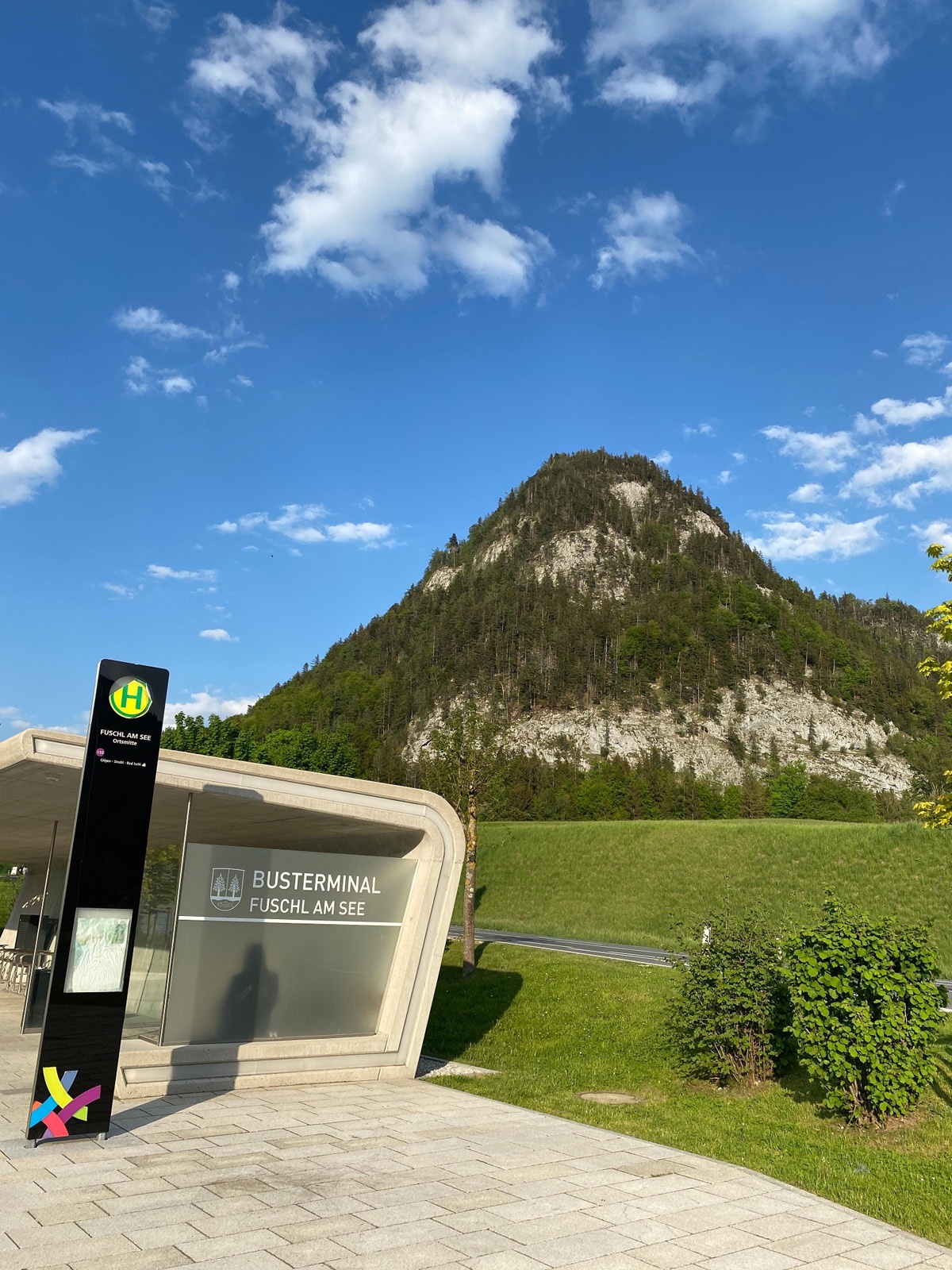 View of Ellmaustein from the bus stop